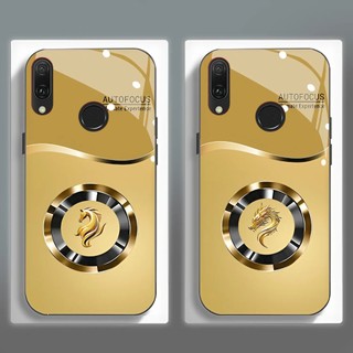 Ốp Lưng HUAWEI Y9 2019 Thiết kế 12 con giáp vàng sang trọng, Mặt lưng kính bóng cao cấp