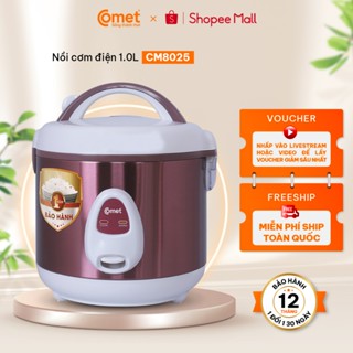 [Có hỏa tốc TPHCM ] Nồi cơm điện nắp gài 1.0L COMET - CM8025