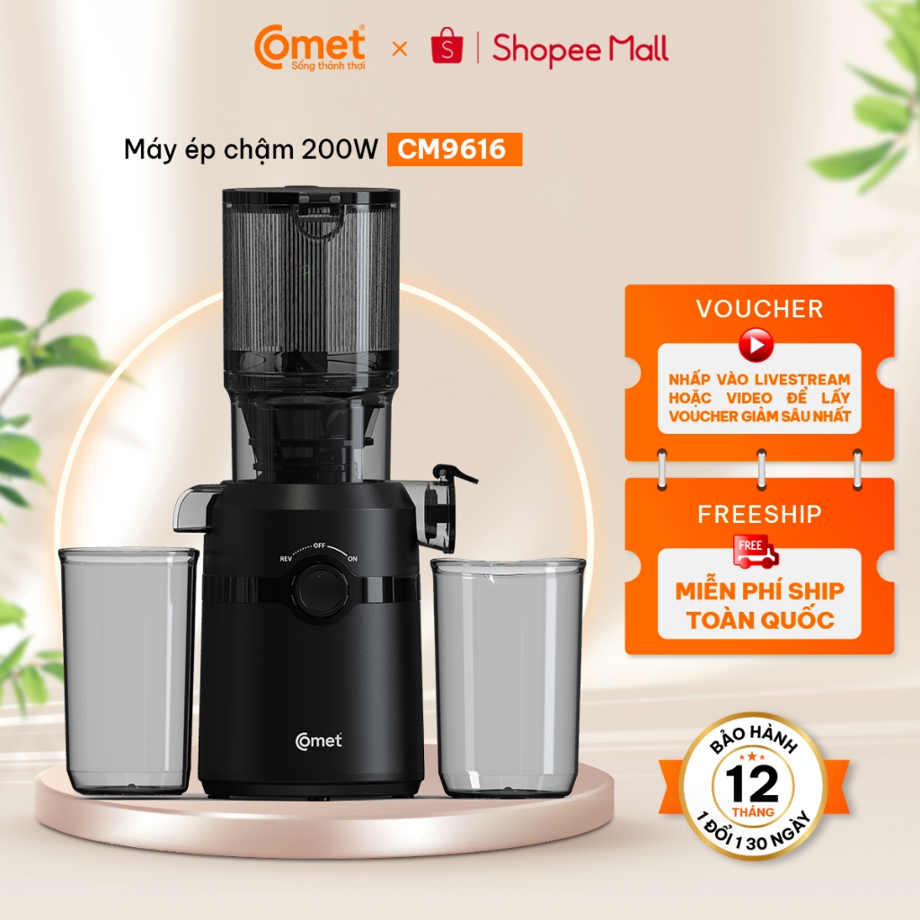 [Hỏa tốc HCM ] Máy ép chậm 600ml COMET - CM9616