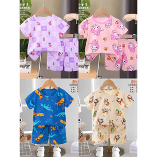 Bộ cộc tay hè 8-14kg (0-3 tuổi) chất cotton lạnh mát, thấm hút mồ hôi tốt hàng Quảng Châu cao cấp