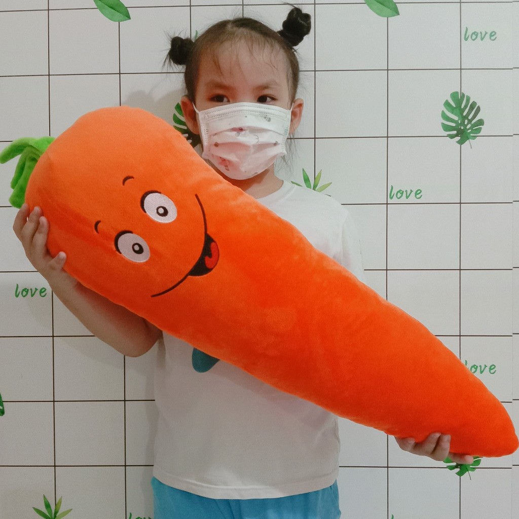 GỐI BÔNG CHO BÉ HÌNH CÀ RỐT (80cm)