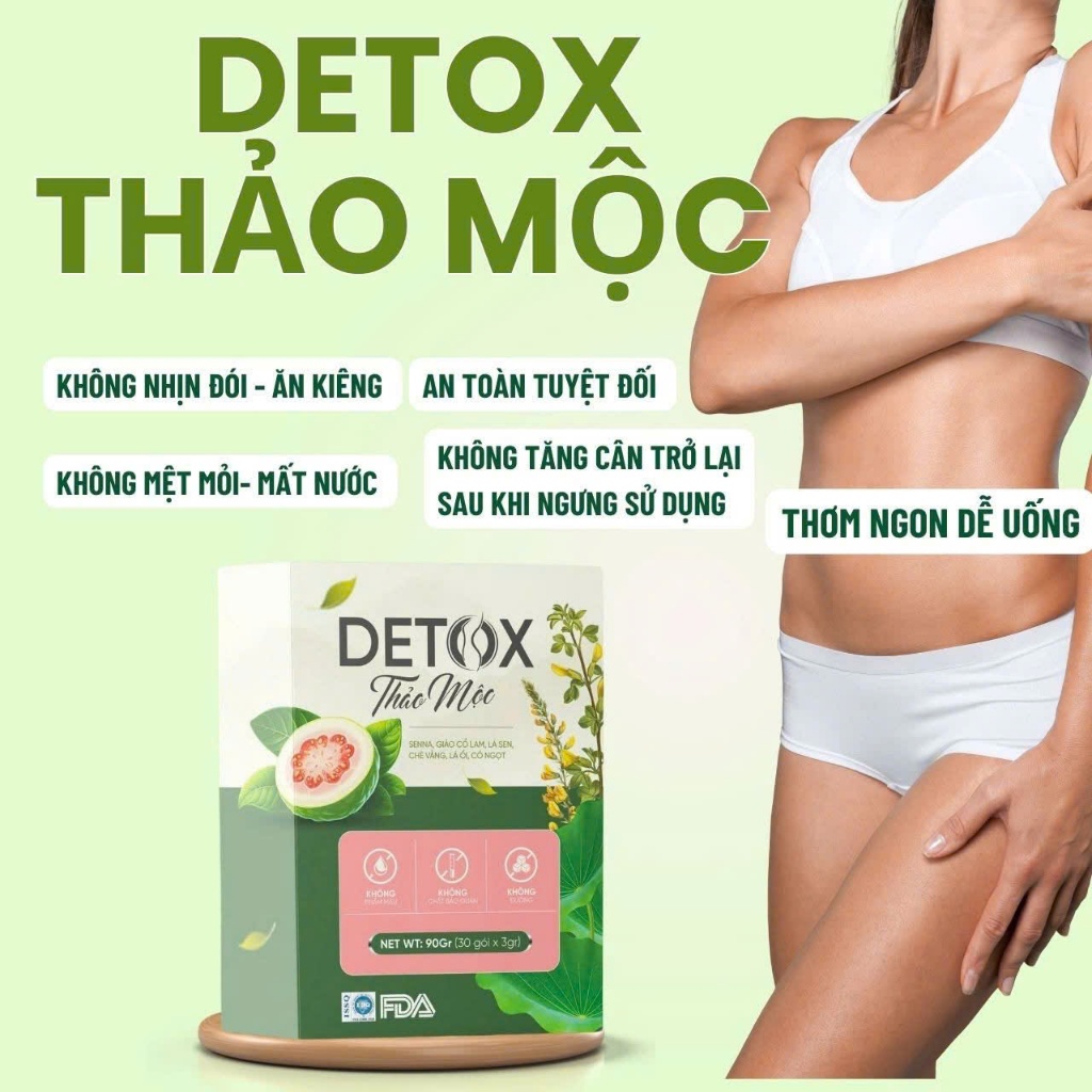 Trà detox lá ổi Thảo Mộc body Giảm Cân (Hỗ trợ giảm cân, nhuận tràng, đốt cháy mỡ thừa) Hộp 30 gói