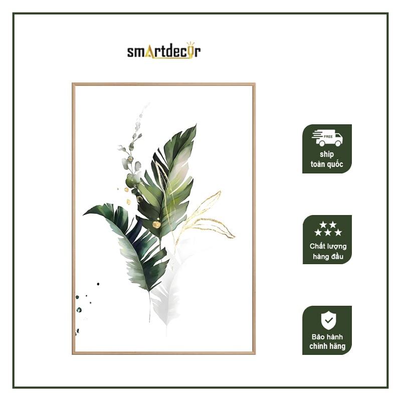 Tranh trang trí/tranh treo tường canvas in công nghệ UV_tranh hoa lá _Smart Decor_TH0123
