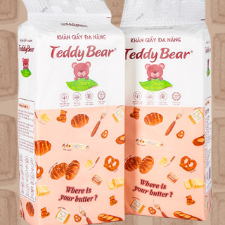 Giấy Ăn Rút Treo Tường TEDDY BEAR, Khăn Giấy Đa Năng  4 Lớp 900T và 1280T Chất Liệu Cao Cấp Giấy Trắng Dai Dày Mềm Mại
