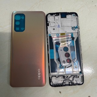bộ vỏ reno 5 4g (gồn,sườn,maket, lưng,nút bấn,kính cam)