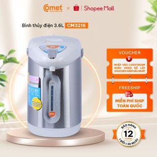   Có hỏa tốc TPHCM   Bình thủy điện dung tích 3.6L COMET - CM3216 