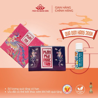 Combo Phấn phủ ngọc trai 25g và phấn má hồng dạng bột 5g Phấn Nụ Hoàng Cung
