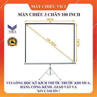 Màn Chiếu 3 Chân 100inch, Thiết Kế Chắc Chắc, Hình Ảnh Sắc Nét. Giá Đỡ Máy Chiếu 3 Chân