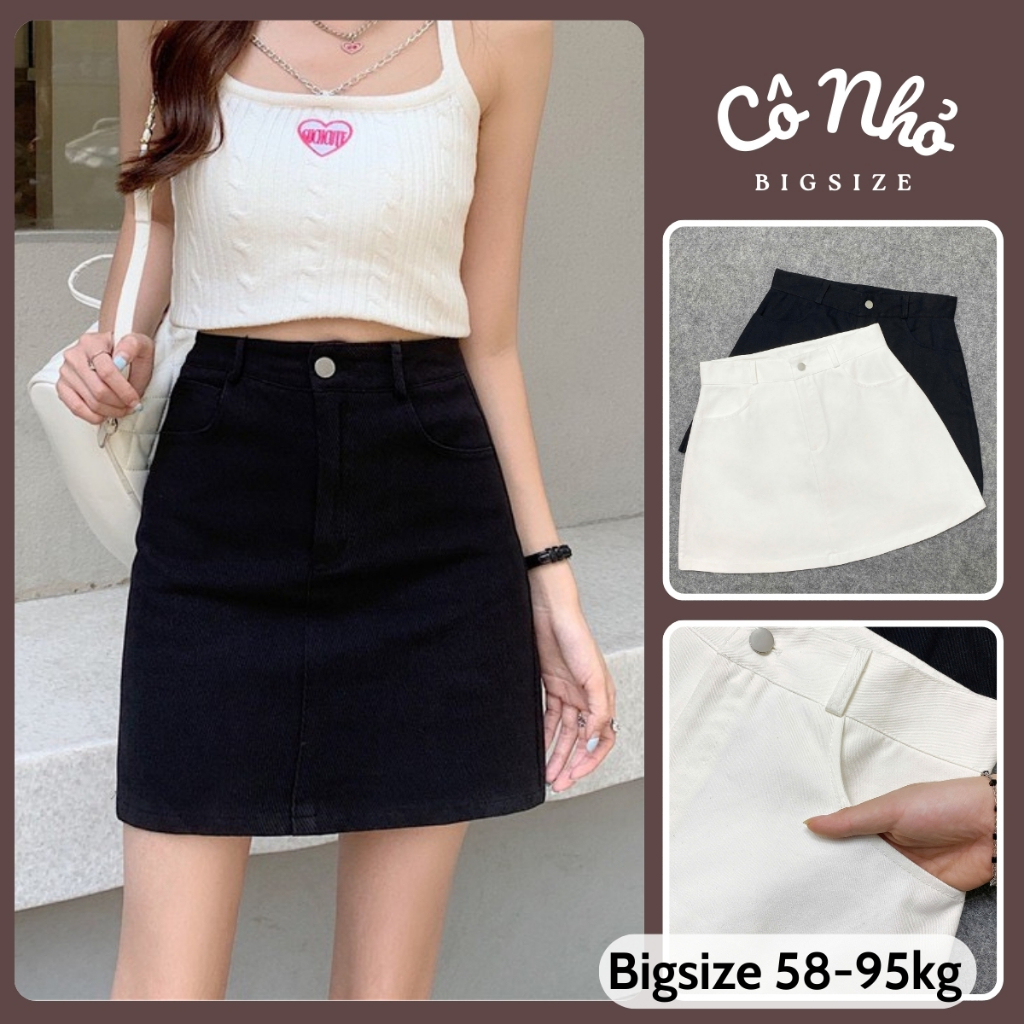 Chân Váy Kaki Bigsize Cô Nhỏ Phom Basic Bản Lưng Cao Có Quần Lót Trong Tôn Dáng Tôn Eo CV11 | BigBuy360 - bigbuy360.vn