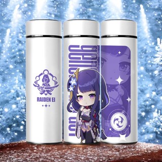  Bình Nước Giữ Nhiệt Inox 304 Genshin Impact 500ml Có Hiển Thị Nhiệt Độ Nước Arlecchino Furina Raiden Shogun 