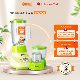 [Có hỏa tốc TPHCM ] Máy xay sinh tố 3 cối 1,25L COMET - CM9978