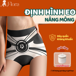 Quần Gen Nịt Bụng FLORA, Quần Lót Cạp Cao Đúc Su Vải Mềm Mịn Thoáng Khí Giúp Che Bụng Nâng Mông QS06