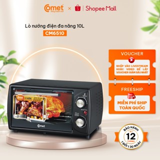 [Hỏa tốc 4H HCM] Lò nướng điện 10L COMET CM6510 1000W nhiệt độ đến 120°C, hẹn giờ 60 phút - CM6510