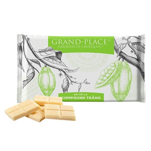 Socola trắng Grand Place 500gr-gói chiết lẻ từ gói nguyên 1kg(nên đặt hỏa tốc ship thường mùa hè dễ bị chảy scl)