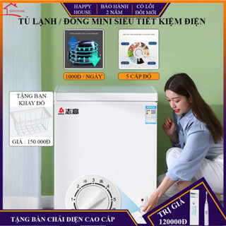 Tủ đông mini, tủ lạnh mini dùng trong gia đình siêu tiết kiệm điện, dùng trữ sữa cho bé, dùng cho tạp hoá bảo hành 2 năm