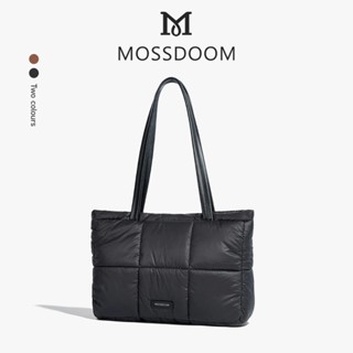 MOSSDOOM Luffie Bag Thiết kế đơn giản kẻ ô màu đặc Túi đeo vai mềm mại thời trang