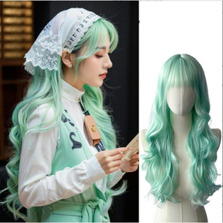 (HOẢ TỐC) Tóc Giả Nguyên Đầu Nữ Xoăn Dài 65cm Có Da Đầu - TG982