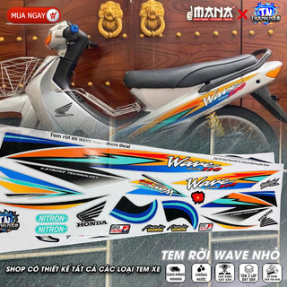 Tem rời xe wave nhỏ , tem dán xe wave  xe bạc trắng, team xe wave cực chất decal dán xe bền màu chống thấm nước