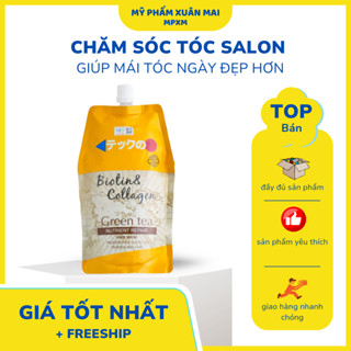 Kem ủ tóc Meiki Max Green Tea Biotin Collagen Phục Hồi 500ml