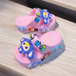 Dép bánh mì đế cong cao 4 phân cho bé gái hình thỏ babythree siêu dễ thương êm chân