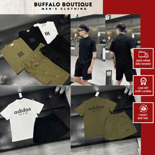 Bộ Quần Áo Nam A Đi Đát Phối 3 Sọc Giữa Giữa Ngực Siêu Chất - Bộ Quần Áo Nam Nữ A Đi Đát Phối 3 Vạch Ngực Áo Cao Cấp