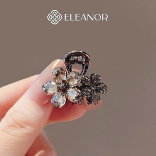 Kẹp tóc nữ càng cua Eleanor Accessories hình hoa đính đá phụ kiện tóc kẹp tóc mái mini 9383