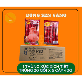  100 cây xúc xích  tiệt trùng CP 40g   thùng 20 gói x gói 5 cây 40gram  