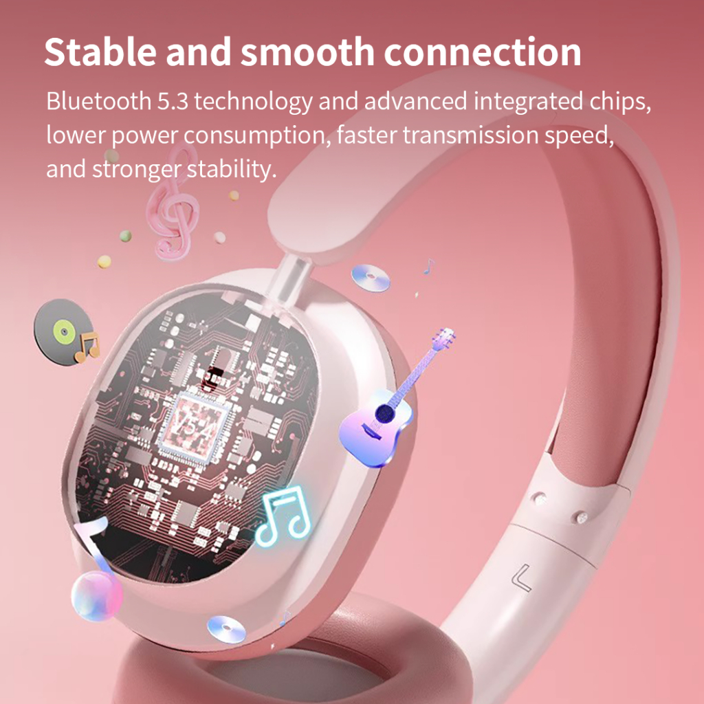 Tai Nghe Chụp Tai Bluetooth 5.3 T3 Thời Trang Và Phong Cách Âm Bass Ấm Sống Động Có Mic Đàm Thoại Cho Học Tập Giải Trí | BigBuy360 - bigbuy360.vn