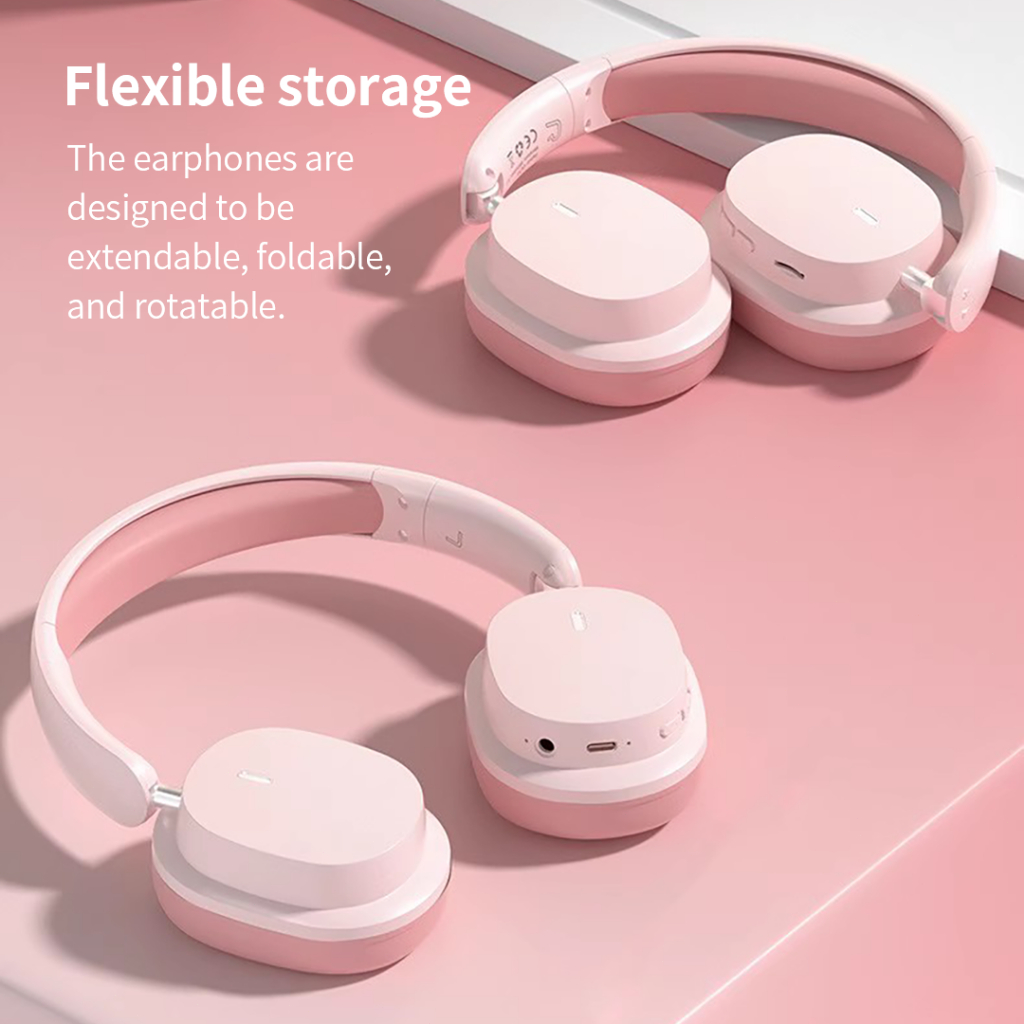 Tai Nghe Chụp Tai Bluetooth 5.3 T3 Thời Trang Và Phong Cách Âm Bass Ấm Sống Động Có Mic Đàm Thoại Cho Học Tập Giải Trí | BigBuy360 - bigbuy360.vn