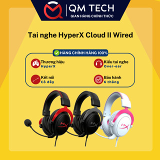 Tai nghe gaming có dây Hyper X Cloud II - QMTECH STORE