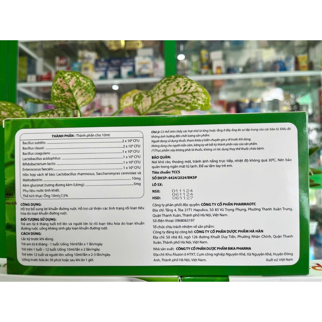 Men 8 tỉ lợi khuẩn Haenter Pro với 6 chủng đa dạng giúp ổn định tiêu hóa - Hộp 20 ống - NT Bình An