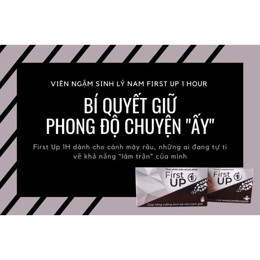 Viên ngậm First Up 1 Hour Hỗ Trợ Tăng Thời Gian Cấp Tốc - Hộp 8 Viên