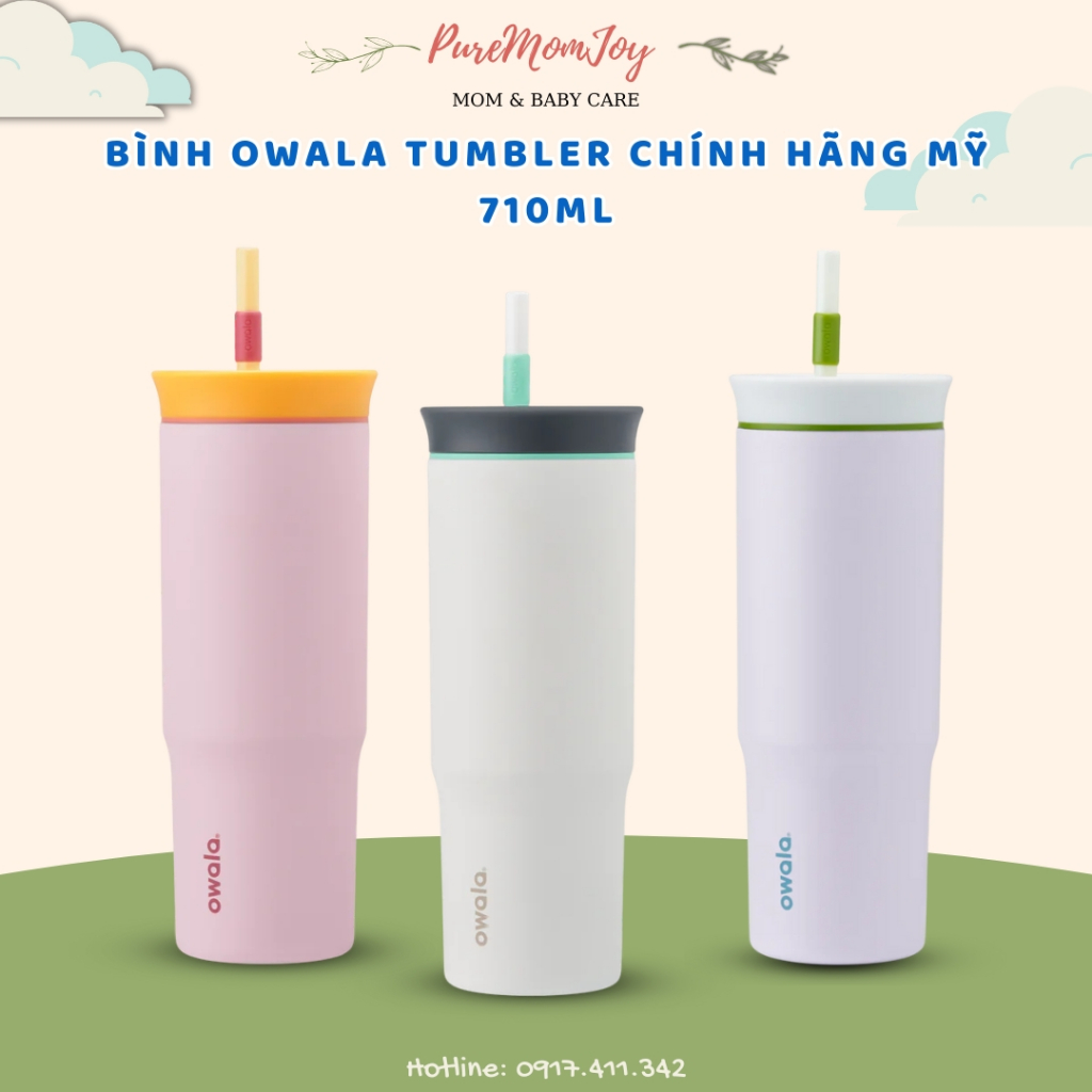 [Hàng Order] TỔNG HỢP BÌNH GIỮ NHIỆT OWALA Tumbler CHÍNH HÃNG MỸ 710ml