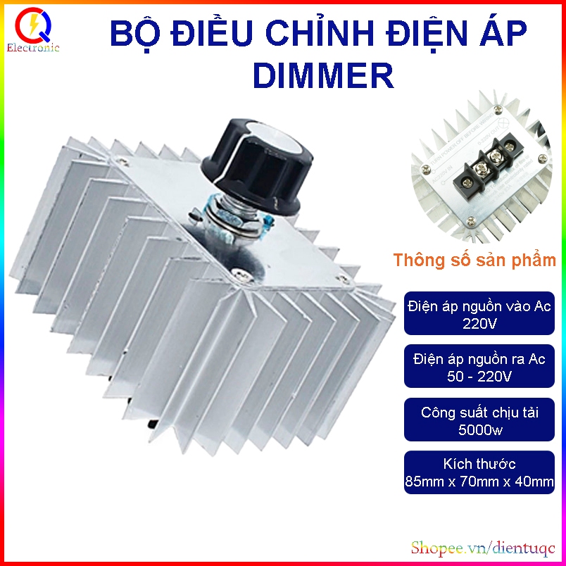 Bộ dimmer 5000W 220v dùng điều chỉnh tốc độ động cơ, nhiệt độ điện trở, ánh sáng đèn