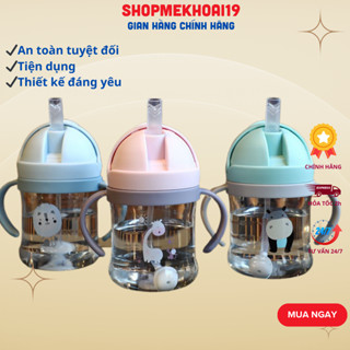 Bình nước trẻ em, Bình Tập Uống Nước Có Van Chống Sặc Dung Tích 300ml, 250ml Cho Bé-Khoaibaby