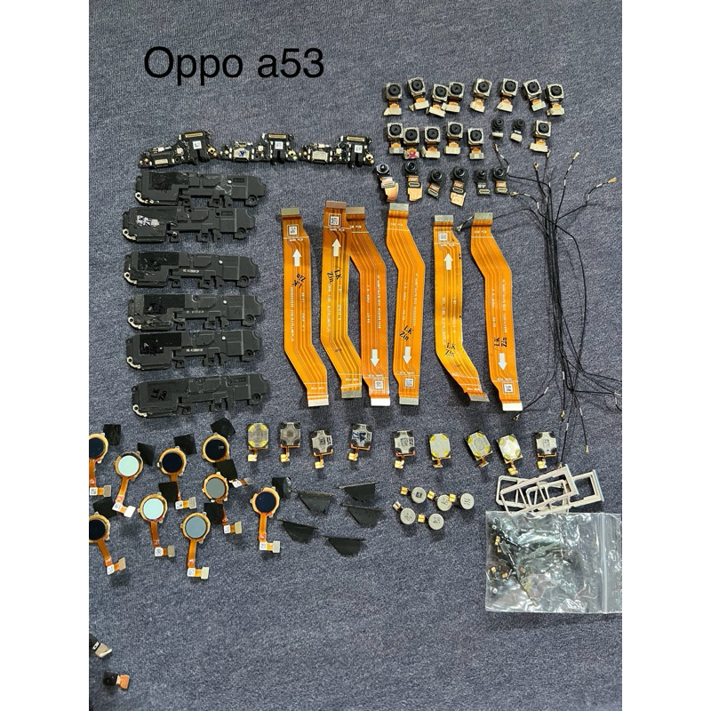 Linh kiện zin bóc máy oppo a53/ Camera trước sau , Cụm sạc , cáp nối main, loa trong , loa ngoài, pi