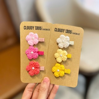Bộ kẹp tóc len cho bé dễ thương handmade by Cloudy's mami