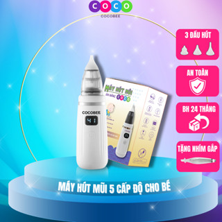 Máy hút mũi COCO COCOBEE dùng  cho trẻ sơ sinh đến 12 tuổi 5 cấp độ hút mạnh, an toàn, kèm 3 đầu hút silicon