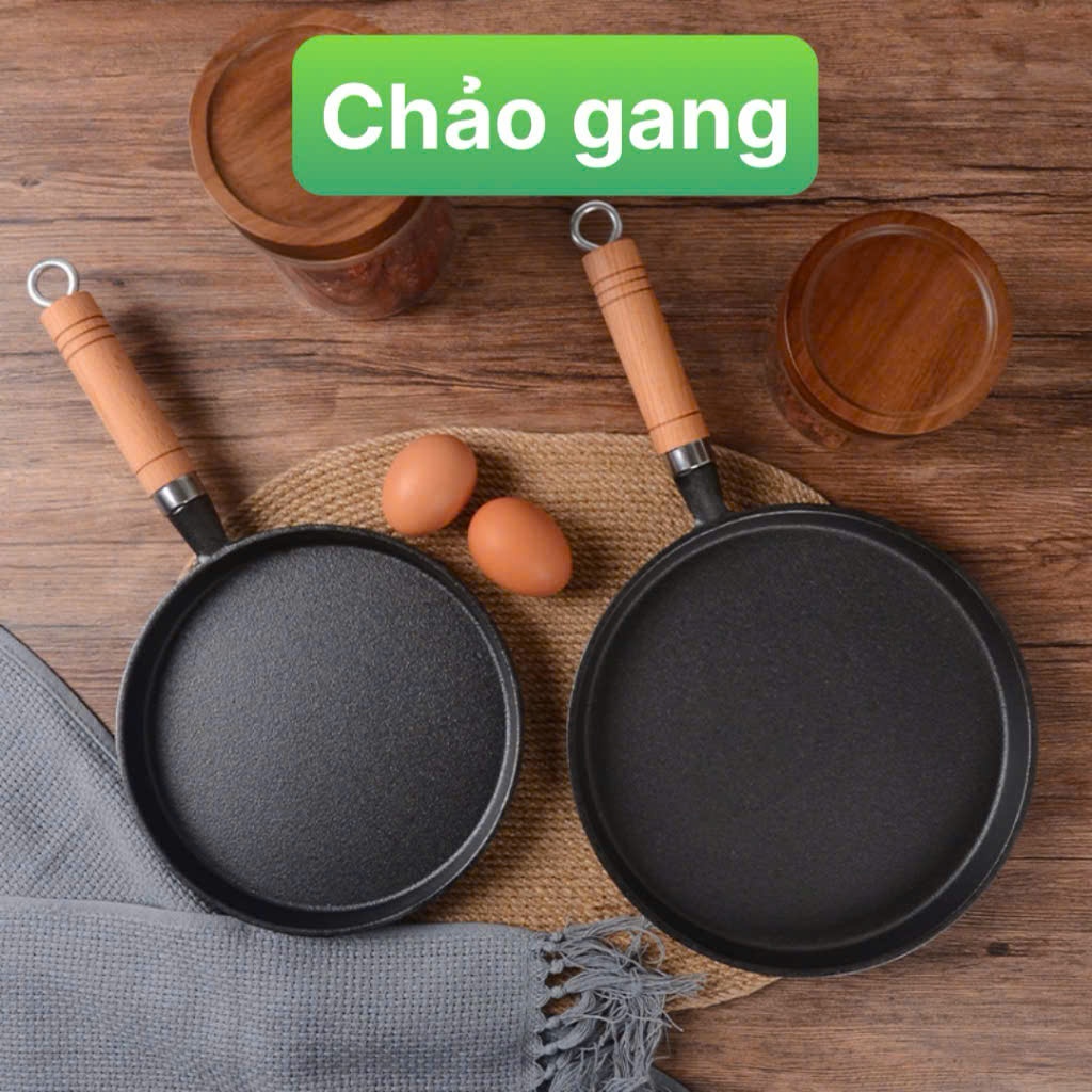 Chảo gang đúc bánh xèo chống dính