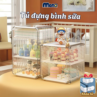 Tủ bình sữa trong suốt chống bụi, kệ đựng ly cốc  MONO, Tủ đựng mỹ phẩm để bàn, Tủ trưng bày mô hình, đựng đồ đa năng