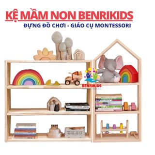   Hỏa Tốc   Combo 2 Kệ Gỗ Montessori Để Sàn Decor Phòng Cho Bé  Kệ Gỗ Đựng Sách Mầm Non 