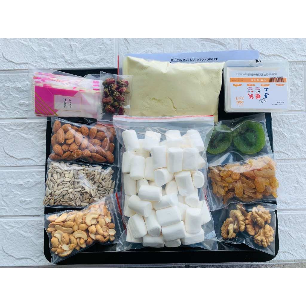 Set nguyên liệu làm kẹo Nougat Hạnh Phúc