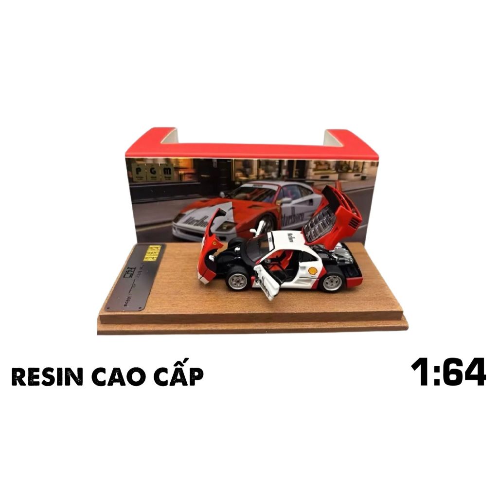 Mô hình xe Ferrari F40 Marlboro 1:64 PGM hàng cao cấp