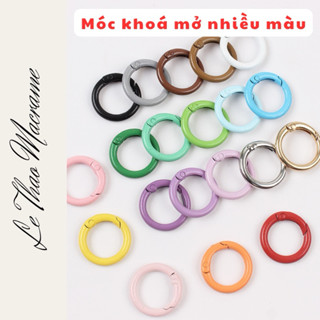 Khoen Móc Khoá Nhiều Màu, Vòng Khoen, Móc Tròn Kim Loại Treo Chùm Chìa Khoá, Móc Đa Năng Sơn Tĩnh Điện