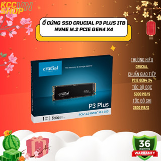 Ổ cứng SSD Crucial P3 Plus 1TB NVMe M.2 PCIe Gen4 x4 - Bảo Hành 36 Tháng