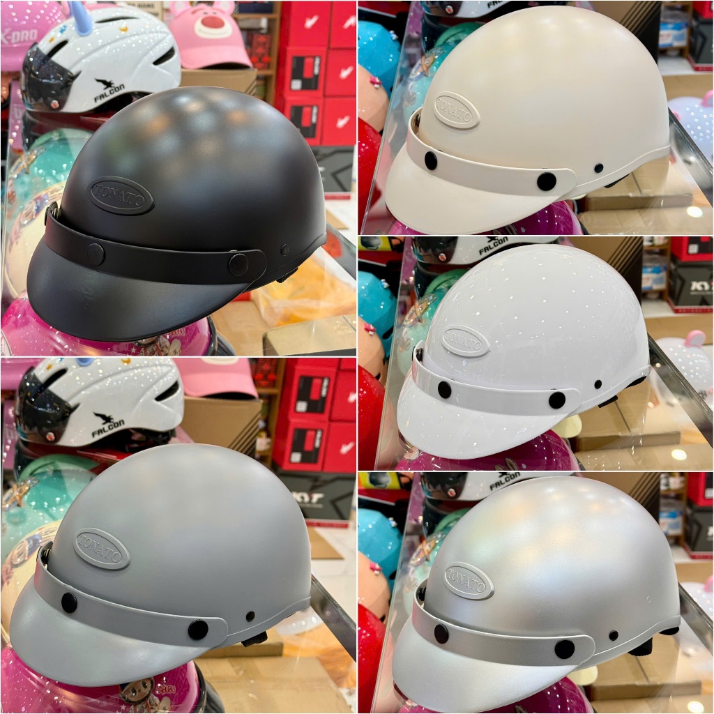 Mũ bảo hiểm nữa đầu Tonato-Logo helmet bảng chính hãng Smiley helmet