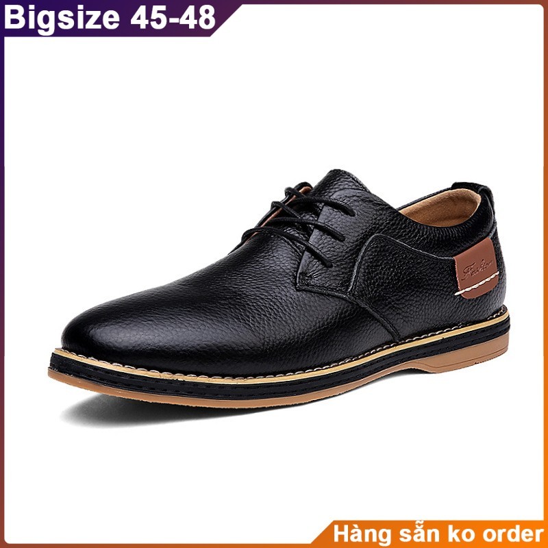 Giày da công sở big size, giày tây nam big size cỡ lớn 44 45 46 47 48