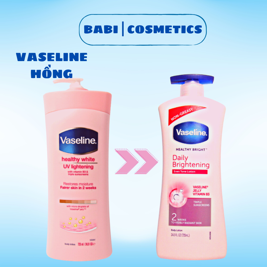 Sữa dưỡng thể Vaseline Healthy White UV Lightening Body Lotion Bản Mỹ 725ml