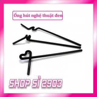 [Combo 10 bịch] Ống hút nghệ thuật màu đen / màu