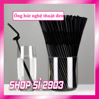[Combo 10 bịch] Ống hút nghệ thuật màu đen / màu